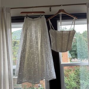 House of CB White Lace Midi Dress